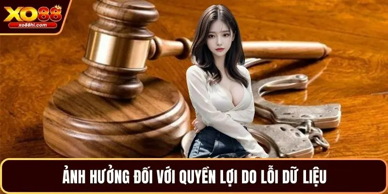 Ảnh hưởng đối với quyền lợi do lỗi dữ liệu