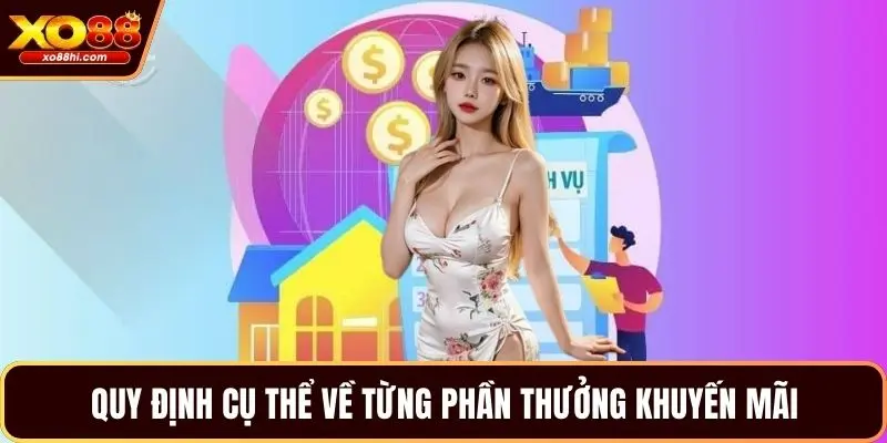 Quy định cụ thể về từng phần thưởng khuyến mãi